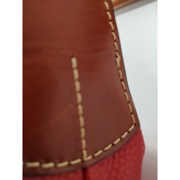 Dooney & Bourke Red Paige Sac Large Shoulder Bag Pebble Grain Leather Tassels - Picture 5 of 16